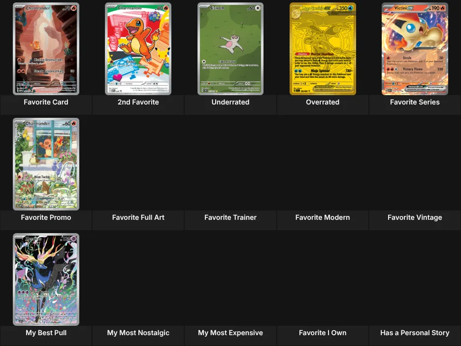 About Me: Pokemon Cards