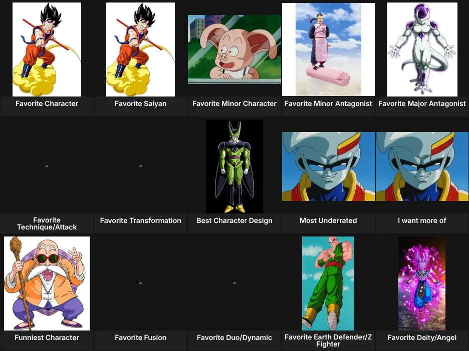Dragon Ball Grid