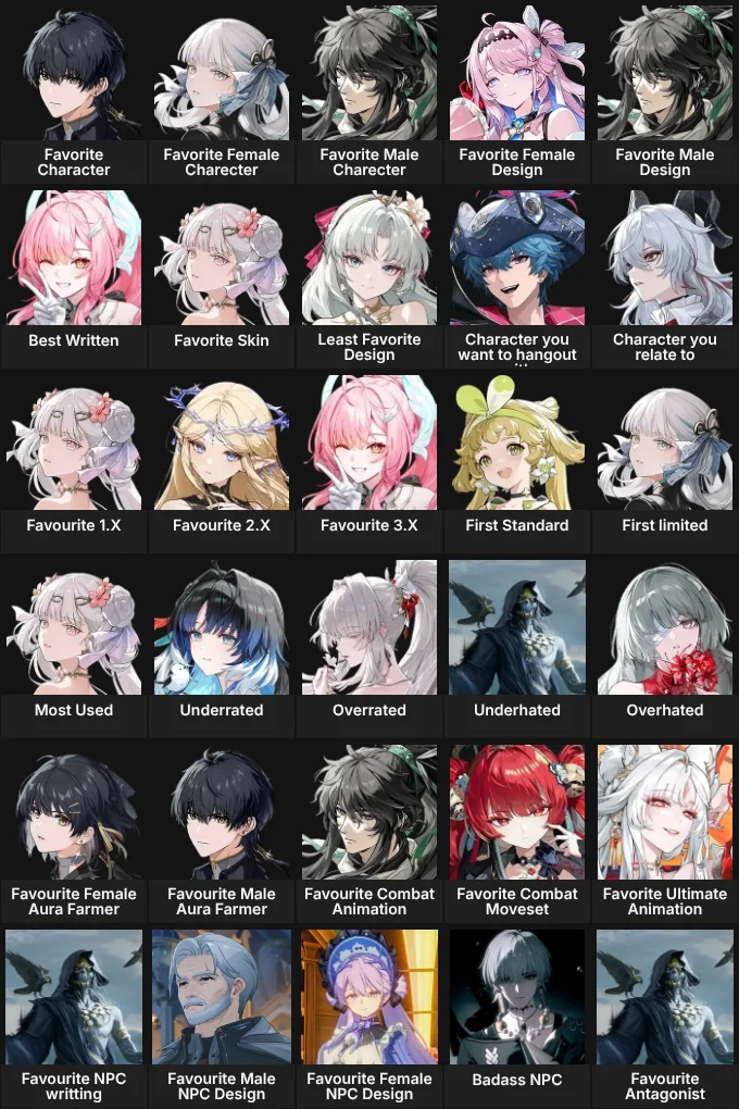 Wuthering Waves Preferences By WUWA BD