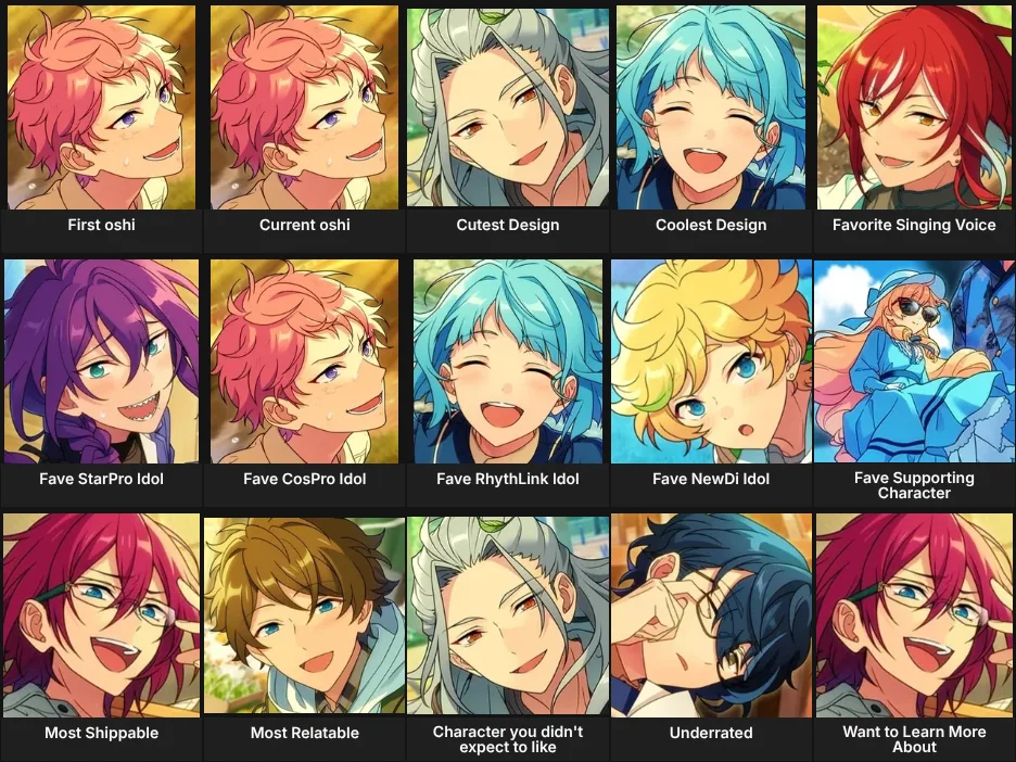 About me : Enstars Faves