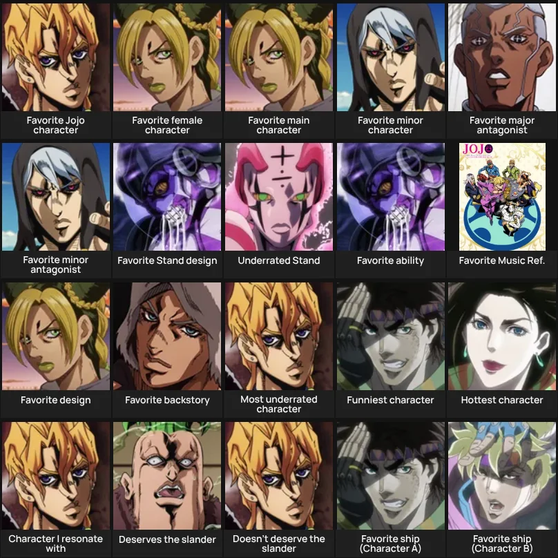 About me: JOJOs