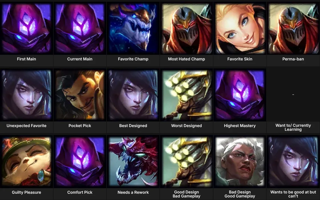 About Me: League of Legends