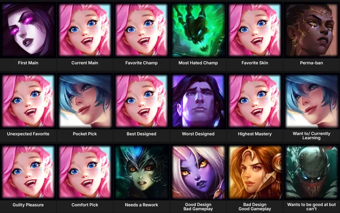 About Me: League of Legends (supp edition)