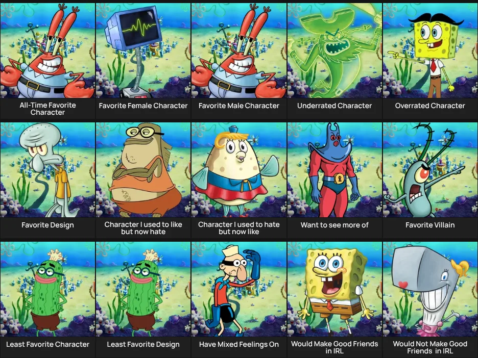 Spongebob Characters