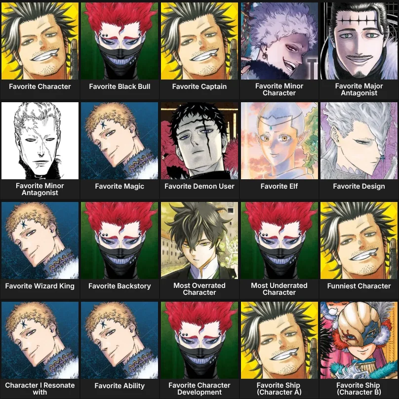 Black Clover - Character list