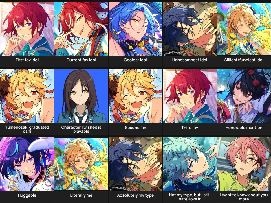 About Me: Ensemble Stars