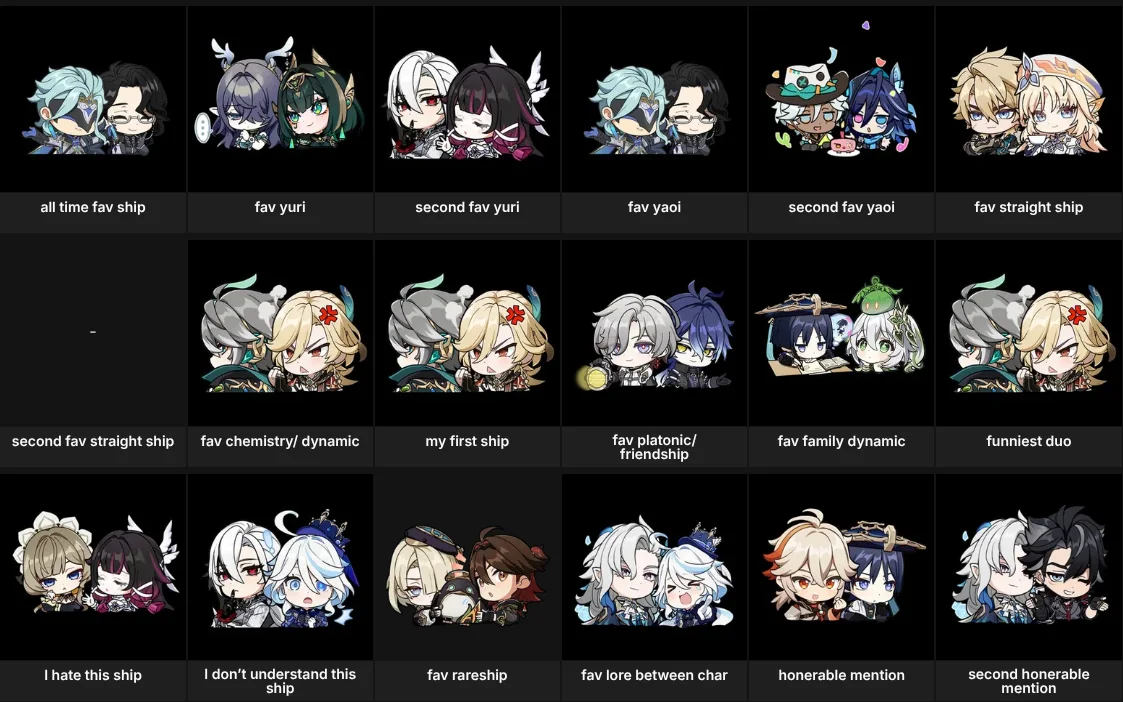 genshin ships  / duo’s about me