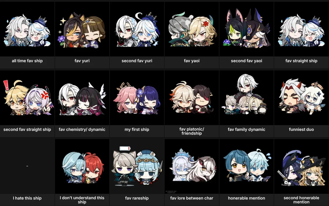 genshin ships  / duo’s about me