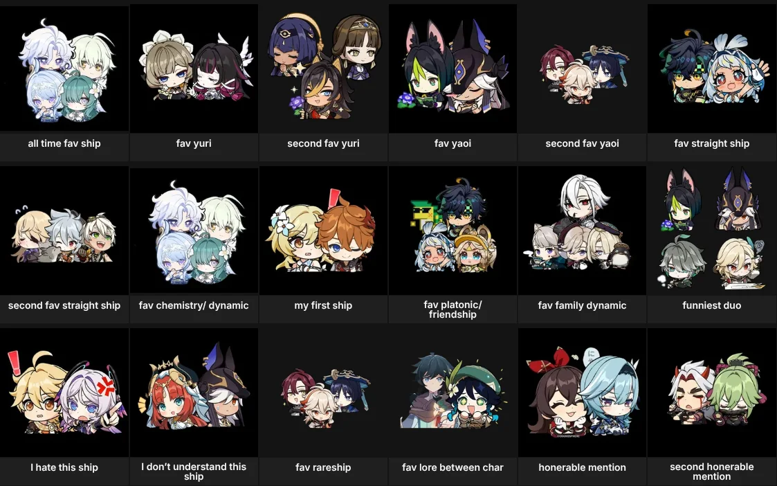 genshin ships  / duo’s about me