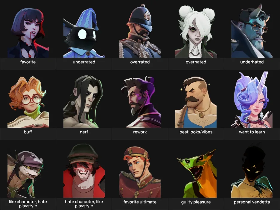 About me: Deadlock characters