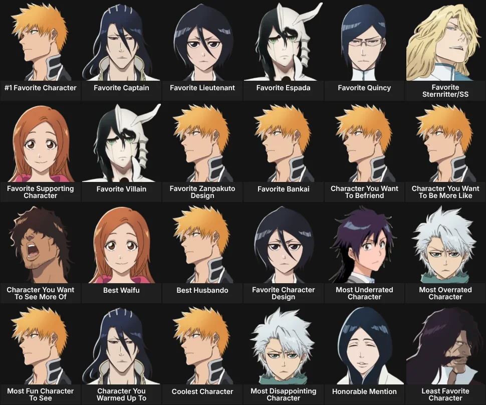 About Me: Bleach Characters
