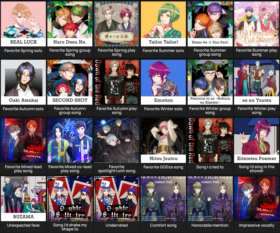 Get to know me: A3! songs