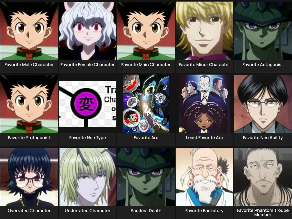 About Me: Hunter x Hunter