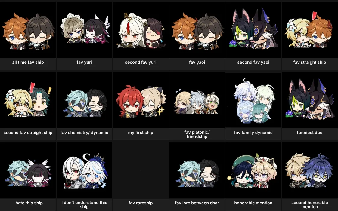 genshin ships  / duo’s about me