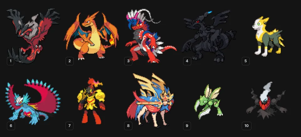 Top 10 Pokemon