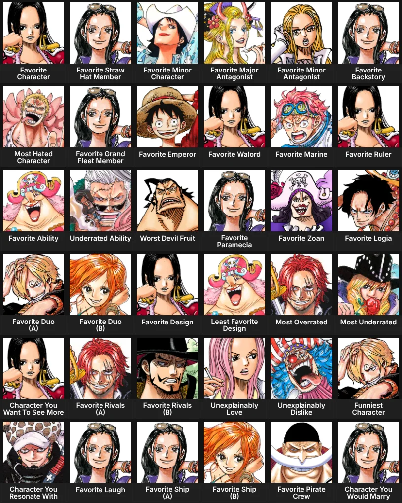 My One Piece Characters