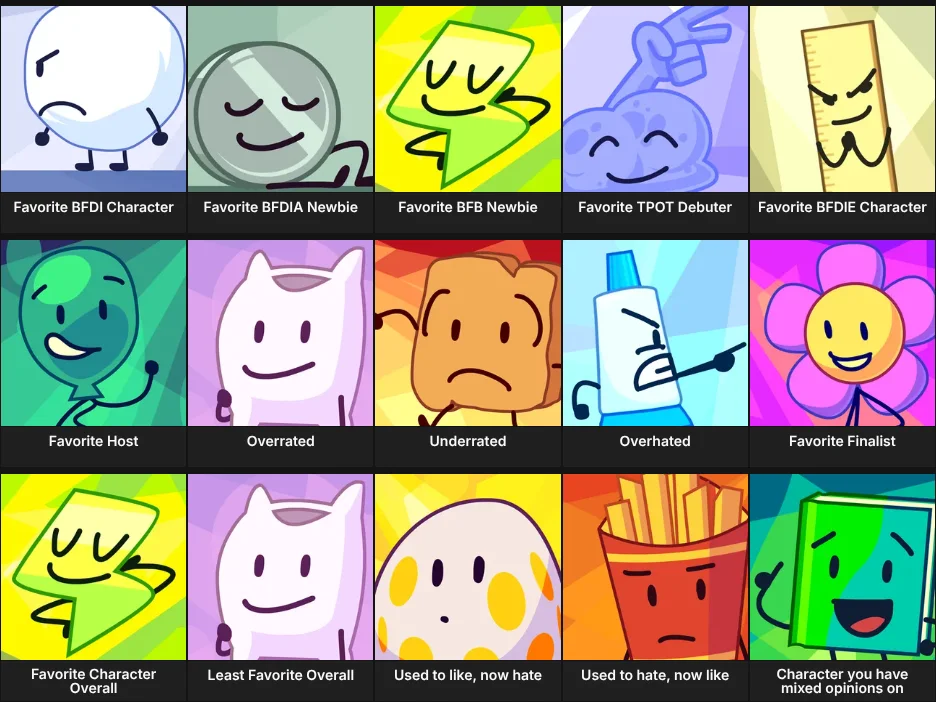 BFDI Characters